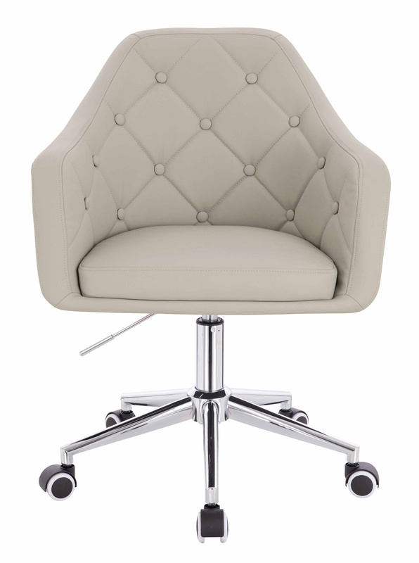 HR831K Ecru Műbőr Premium Soft szék Krómozott lábbal