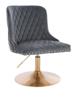 HR940N Grafit Modern Velúr Szék Arany lábbal