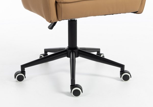 HR250K Karamell Színű Prémium Soft Műbőr Szék Fekete Lábbal
