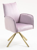 HR280 CSILLAGLÁB Halványlila Modern Velúr Szék Arany lábbal