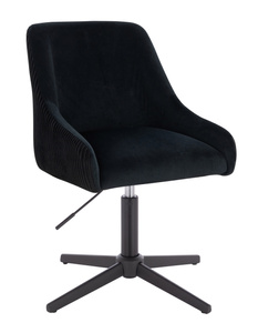 HR920CROSS Fekete Modern Velúr Szék Fekete lábbal