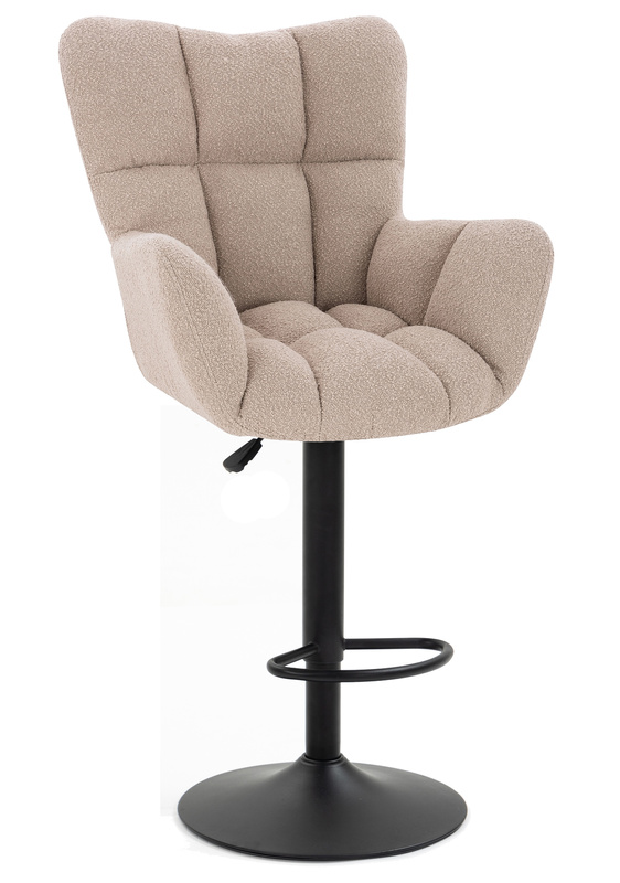 HR650W Latte modern boucle szék fekete lábbal