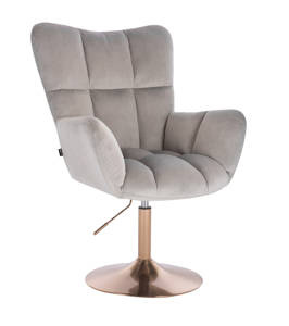 HR650N Acél modern velúr szék arany lábbal