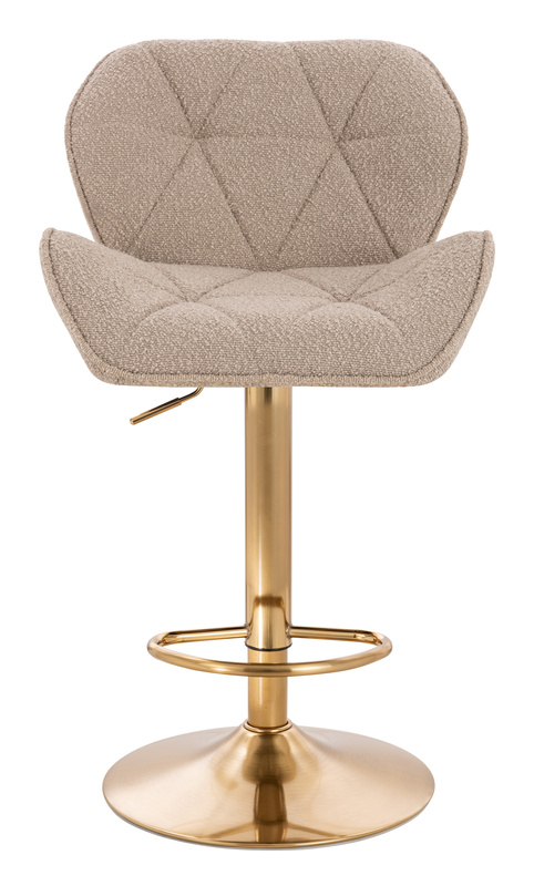 HR111W Latte modern boucle szék arany lábbal