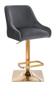 HR920KW Grafit Modern Velúr Szék Arany lábbal