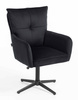 HR250CROSS Fekete modern velúr szék fekete lábbal