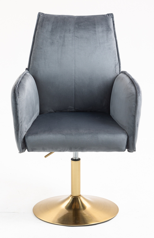 HR280N Grafit Modern Velúr Szék Arany lábbal