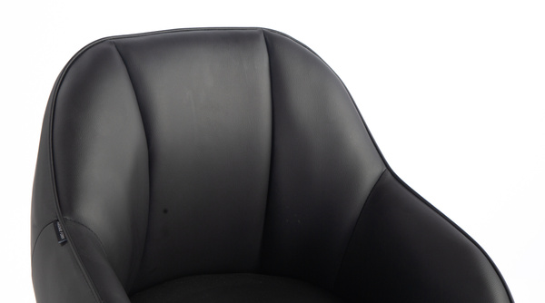 HR2055K Fekete Modern Műbőr Szék Aany lábbal