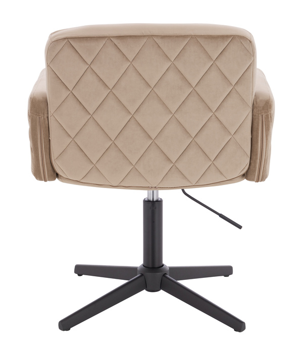 HR802CROSS Latte Modern Velúr Szék Fekete lábbal