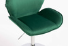 HR350N Sötétzöld modern velúr szék krómozott lábbal