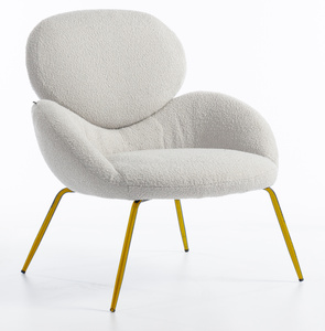 HR2045 Szürke modern boucle szék arany lábbal