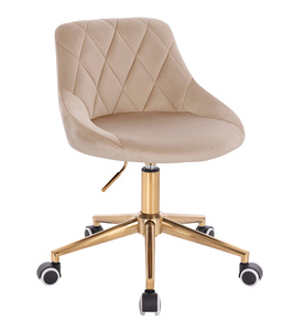 HR1054K Latte modern velúr szék arany lábbal