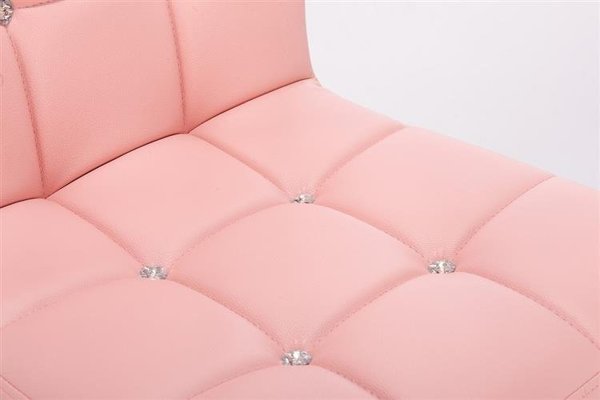HC1015CN Rózsaszín szék krómozott lábbal