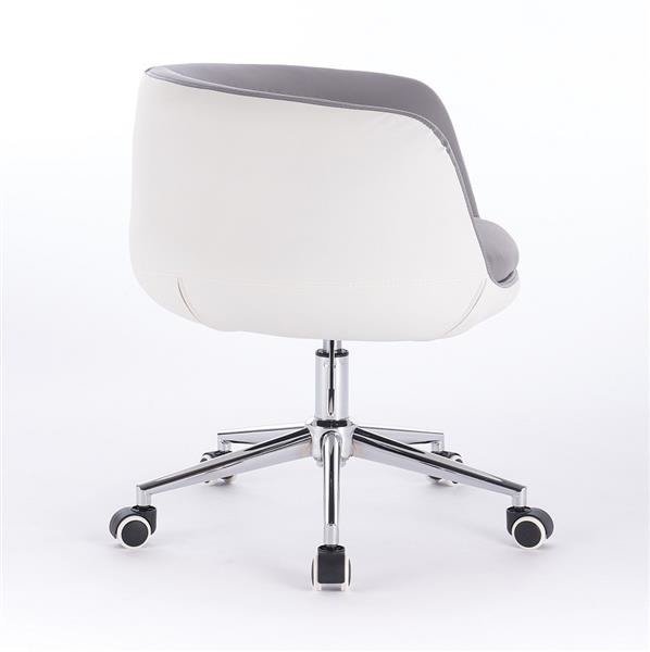 HC333K Szürke-Fehér modern szék krómozott lábbal