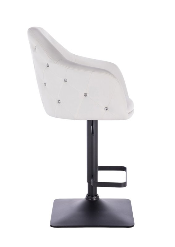 HC547KW Fehér modern műbőr szék fekete lábbal