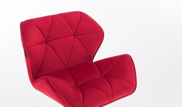 HR111CROSS Vörös modern velúr szék