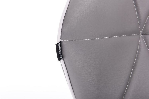 HR212K Szürke modern műbőr szék krómozott lábbal