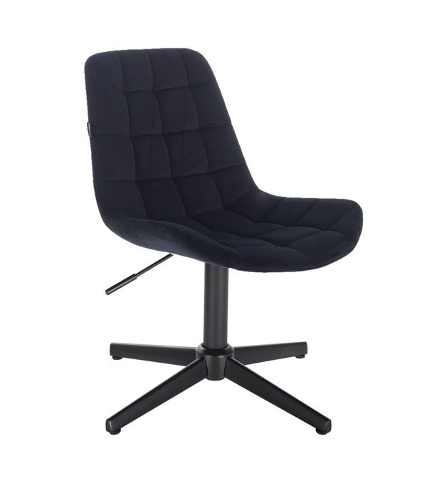 HR590CROSS Fekete modern velúr szék fekete lábbal