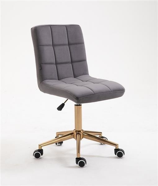 HR7009K Grafit modern velúr szék arany lábbal