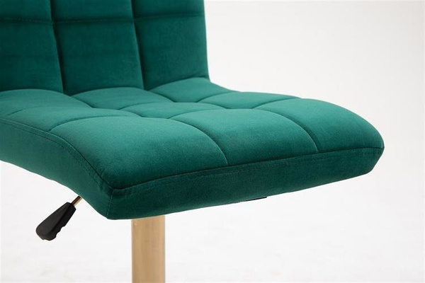 HR7009N Sötétzöld modern velúr szék arany lábbal