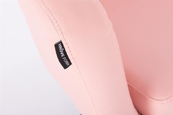 HR830 Rózsaszín modern műbőr szék fekete lábbal