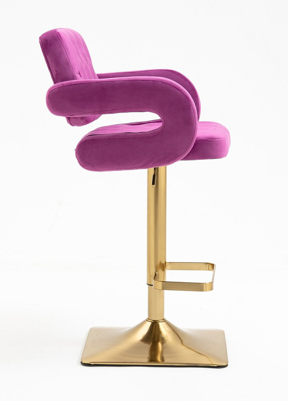 HR8403KW Fukszia modern velúr szék arany lábbal