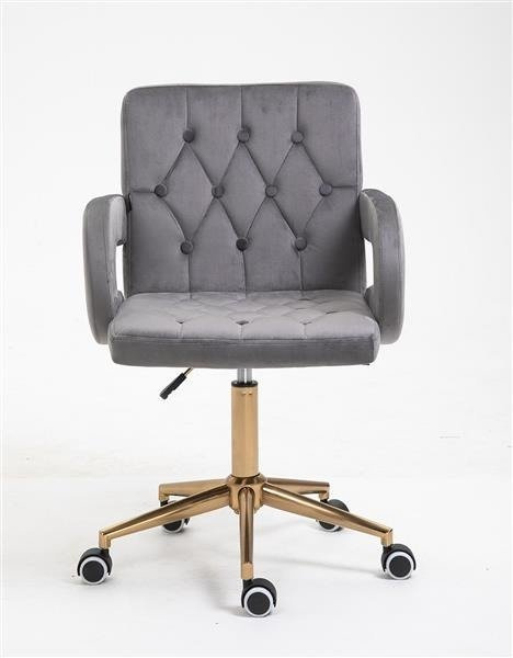 HR8404K Grafit modern velúr szék arany lábbal