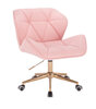 HC111K Rózsaszín modern műbőr szék arany lábbal