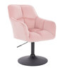 HR550N Rózsaszín modern velúr szék fekete lábbal
