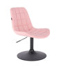 HR590N Rózsaszín modern műbőr szék fekete lábbal